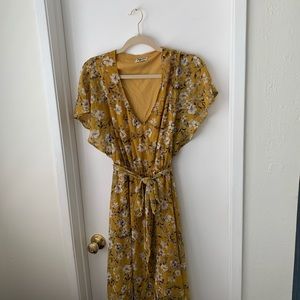 Show me your mumu gold floral dress